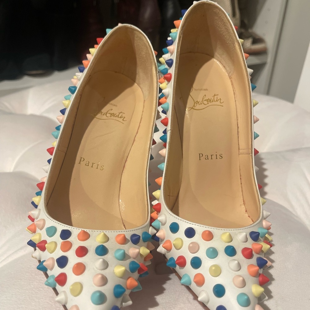 Christian Louboutin Multicolor Spiked Heels